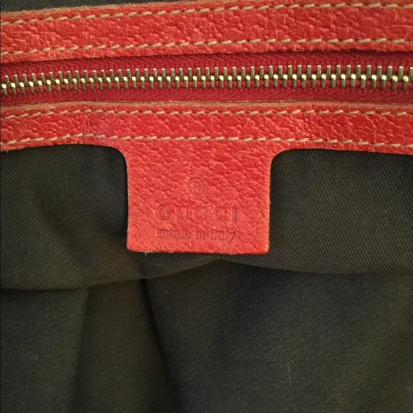 GUCCI VINTAGE MONOGRAM NAVY SATCHEL TOTE BAG PURSE - Picture 3 of 8